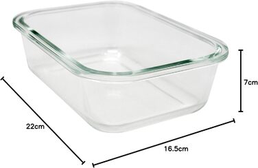 Скляна банка для зберігання продуктів Nerthus з бамбуковою кришкою, 1500 мл, боросилікатне скло, прозора