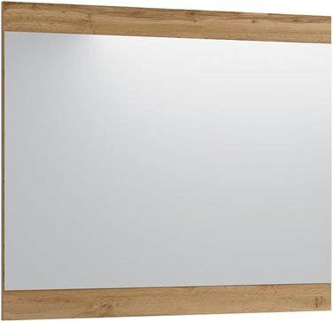 Шафа для одягу Lomadox 5 предметів з дзеркалом та лавкою для взуття в білому кольорі з дубом Шафа для передпокою в сучасному стилі