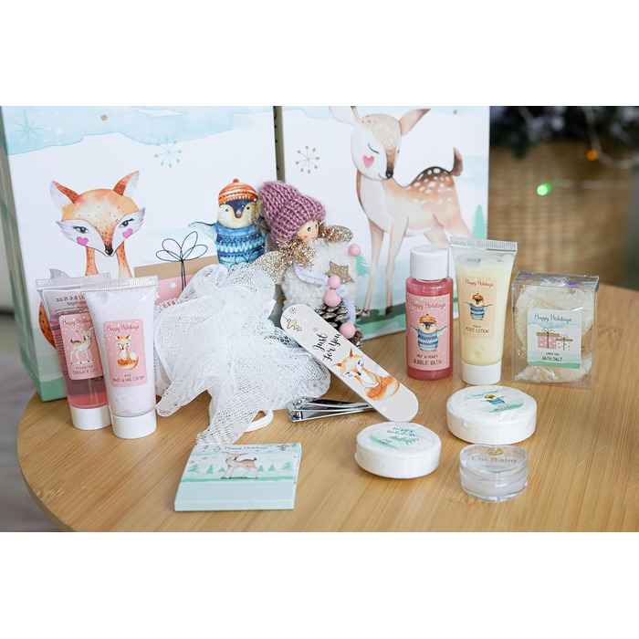 Адвент-календар краси на 2025 рік для дівчаток з 24 косметичними продуктами Адвент-календар краси з лосьйоном для тіла, бомбочками для ванни, гелем для душу, шампунем, бальзамом для губ, кремом для рук та багатьма іншими Різдвяний календар для підлітків О