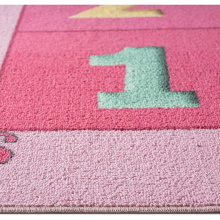 Килим dream princesses hopscotch дитячий ігровий килимок з метеликами та сердечками в рожевому кольорі, бігунок 80x150 см 80 x 150