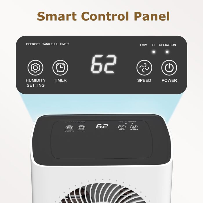 Осушувач повітря COLAZE 12 л за 24 години, компресорний тип осушення продуктивність автоматичний осушувач повітря для дому підвал