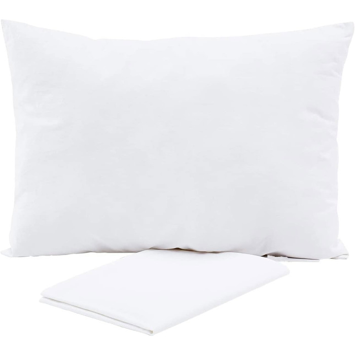 Дитяча подушка 40x60 см з бавовняною наволочкою - М'яка бавовняна подушка, на якій сплять діти - Гіпоалергенна дитяча подушка - Ди