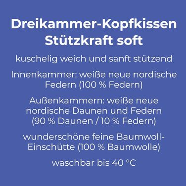 Подушка Centa-Star 7495.02 Класична трикамерна - М&39яка 80 x 80 см (1 упаковка)