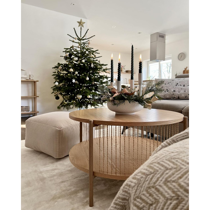 Пуф для сидіння, Табурет, Вельвет, Бежевий, 50 x 50 см, Квадратний, Сучасний, Скандинавський, Mukki