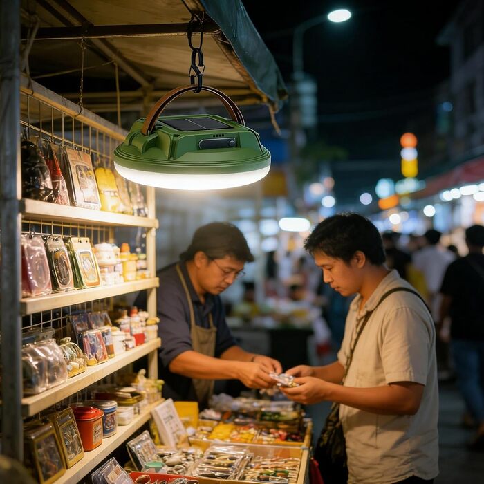 Сонячні ліхтарі для кемпінгу, 4 режими, водонепроникні, акумуляторні, кемпінгові ліхтарі для випадків відключення електроенергії - для використання в приміщенні та на вулиці, для піших прогулянок, походів, нічної риболовлі, зелені