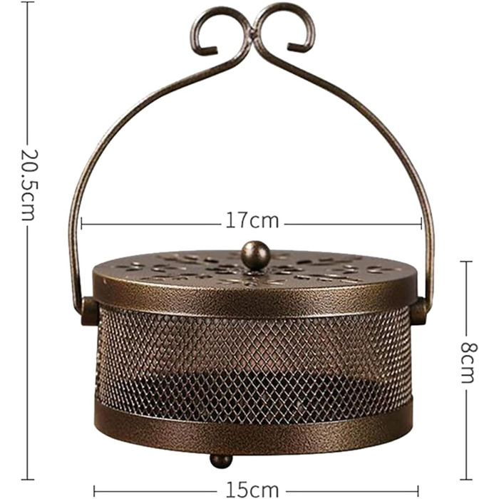 Тримач для комарів, Коробка для комарів, ретро, портативний, вогнетривкий, комар, сандалове дерево, ароматична котушка з кришкою, 2 шт. и