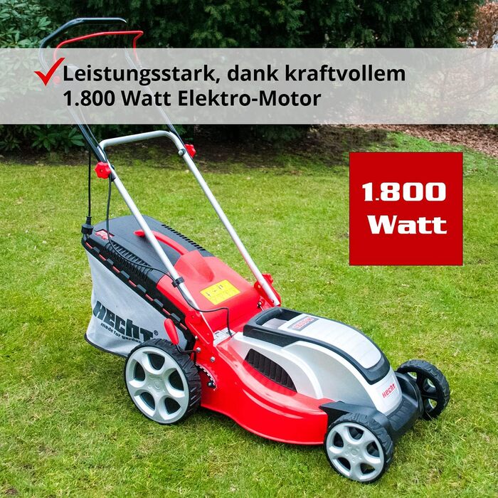 Електрична газонокосарка HECHT 1845 mower електрична газонокосарка (1800 Вт, 46 см, 60 л)