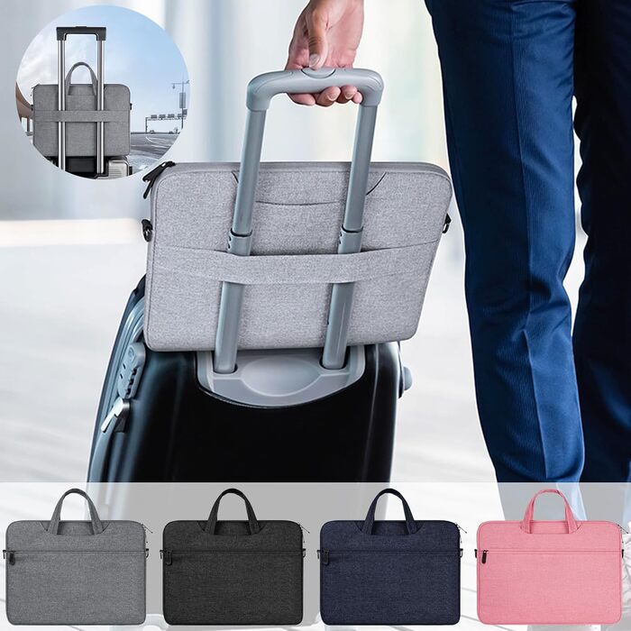 Сумка для ноутбука з плечовим ременем для ноутбуків розміром 39,6 - 40,6 см (15,6 - 16 дюймів), плюшева, м'яка