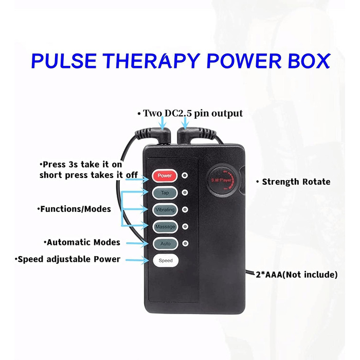Електростимулятор JCBDTXTY для еротичних ігор, з подвійним виходом