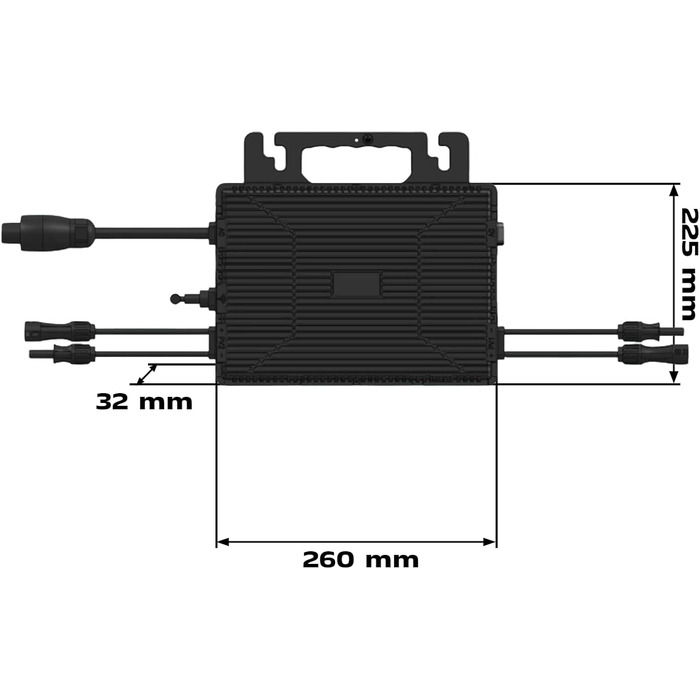 Двофазна балконна електростанція SUNNIVA 920 Вт, повністю чорна, з розеткою, інвертор ASTRO-E 800 Вт, фотоелектрична сонячна система, 2 сонячні модулі зі скла по 460 Вт, вкл. кабель 5 м, Bluetooth WIFI, повний комплект