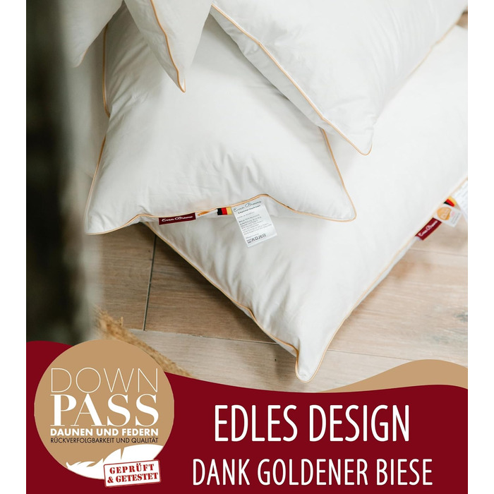 Пухова подушка 80 x 80 см - Подушка зі 100 пір&39яним наповнювачем - Подушка 80x80 см з бавовняним чохлом - Подушка для спокійного сну - Пухова подушка - Подушка - Подушка 80x80 см