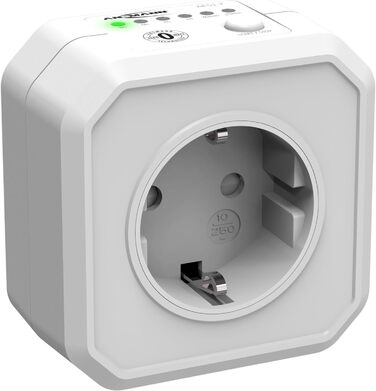 Розетка з таймером ANSMANN - перемикається, компактна енергозберігаюча розетка з таймером зворотного відліку для приміщень, новорічна прикраса, без споживання в режимі очікування, біла, 2500 Вт