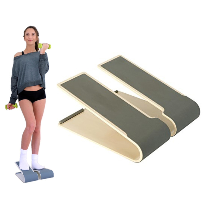 Міні-степер - Домашнє фітнес-обладнання - Легкий, тихий, без зношувальних деталей - Еластичні сходинки - Композитний матеріал