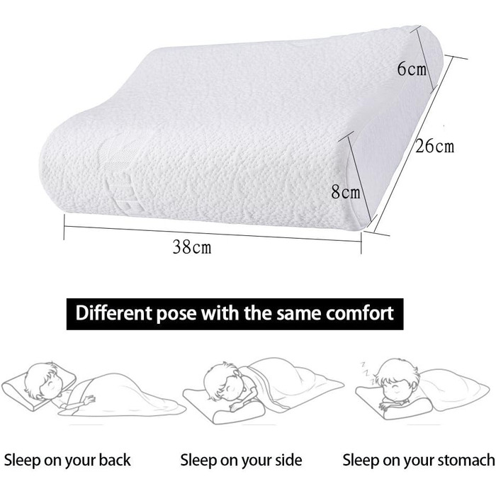 Дитяча подушка FMS з піною пам'яті 3-12 років Подушка для дітей Ортопедична подушка з піною пам'яті Подушка з піною пам'яті з наво