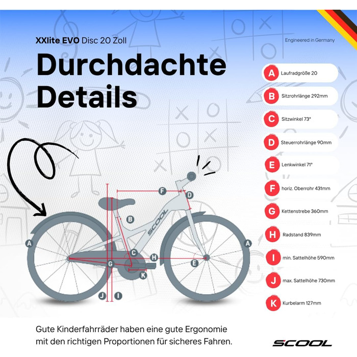 Дитячий гірський велосипед S&39Cool XXlite EVO 20R 7S (20 футів, сірий/помаранчевий)