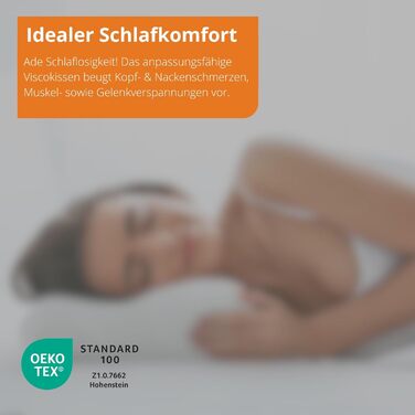 Ортопедична подушка для шиї Sleepling 35x70 см, подушка від болю в шиї, подушка для сну на боці з чохлом 35 x 70 см, ергономічна подушка для голови, піна з ефектом пам&39яті, регульована по висоті подушка для шиї 40 x 80 см