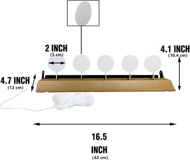 Металева підставка для мішеней ATFLBOX з 5 сталевими пластинами для страйкбольних пневматичних гвинтівок