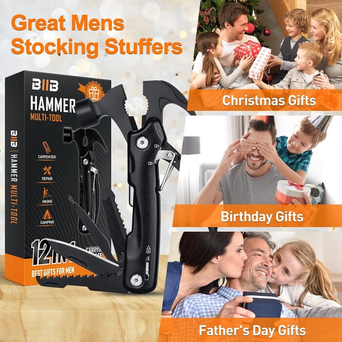 Подарунки для чоловіків, 12 в 1 мультитул Гаджети для чоловіків Подарунки для тата, Подарунок на день народження для чоловіків Нап