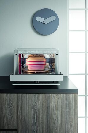 Багатофункціональна мікрохвильова піч Bauknecht Supreme Chef MW 3391 SX 5in1 /1000 Вт/33 л Варильна камера/гаряче повітря 1700 Вт/XXL Гриль 1200 Вт/DualCrisp & CrispFry /AutoClean/Приготування на парі/Функція плавлення та швидкого розморожування Одинарна