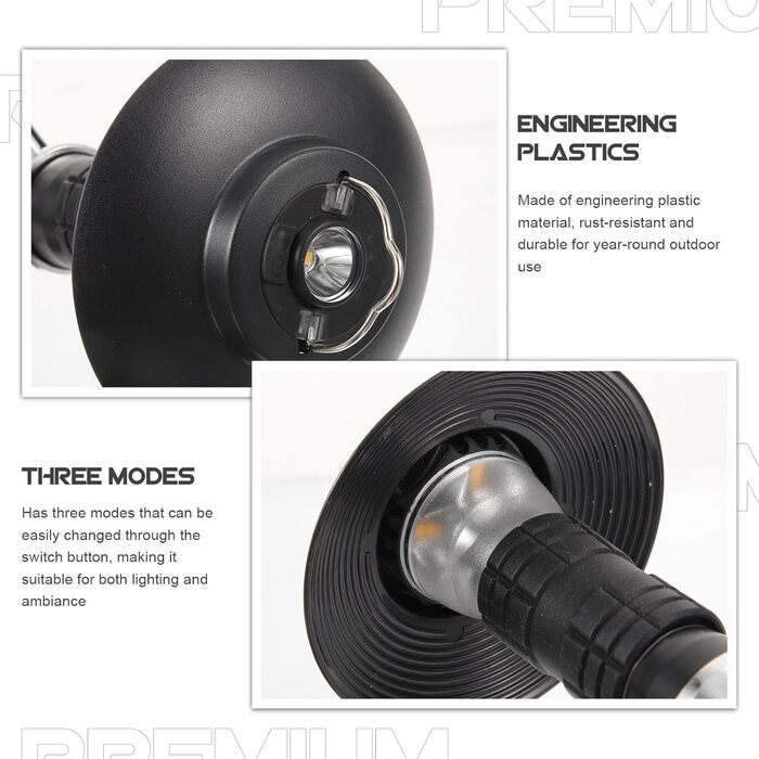 Ліхтар для кемпінгу з USB-зарядкою. Легкий світлодіодний ліхтар для намету з технічного пластику. Портативний вуличний ліхтар для підвішування та стояння, для риболовлі, походів та кемпінгу.