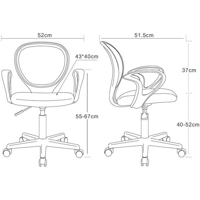 Офісне крісло SixBros. Зелене - H-2408F/1408 Зелене - Підлокітники