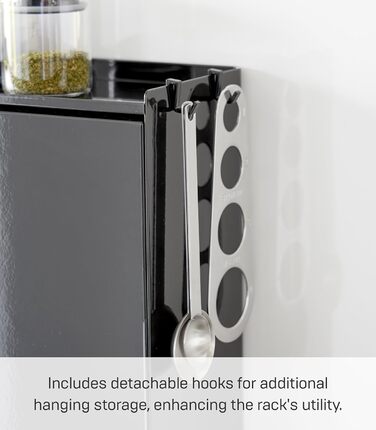 Рівнева підставка для приправ, чорна, сталь/POM смола, 38 x 16,3 x 49,2 см. Чорний колір 16,3 x 38 x 49,2 см (Д x Ш x В), 2010 TOWER 3-