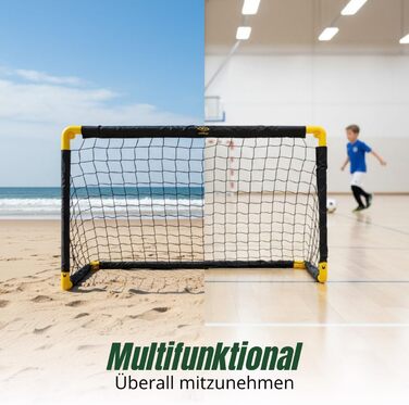 Футбольні ворота Umbro - Футбольні ворота 90 x 59 x 61 см - Складані футбольні ворота - Футбольні ворота для саду, дітей та дорослих - Футбольне тренувальне обладнання для використання в приміщенні та на вулиці - Метал - Чорний/Жовтий