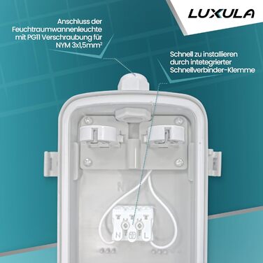 Вологозахищений світильник з 2x18 Вт світлодіодними трубками T8 - 120 см 3600 lm 4000K нейтральний білий - петлевий - IP65 IK08 трубчасте освітлення майстерні підвал гараж