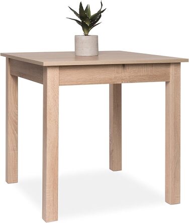 Обідній/кухонний стіл (4 розміри) з висувною дошкою, дуб сонома, 80-120 x 80 см