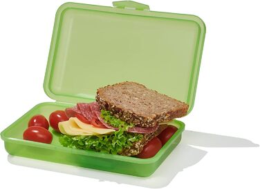 Контейнер для обіду Buchsteiner Klickbox FLAT з роздільником Ланчбокс Коробка для зберігання Герметична коробка Можна мити в посудомийній машині (7665l)