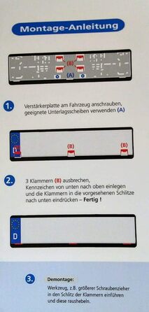 Набір тримачів номерних знаків VfB Stuttgart з 2 тримачів номерних знаків Рамка для номерного знака - плюс закладка Ми любимо футбол