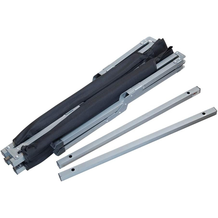 Розкладне ліжечко Grafner XL з сумкою для перенесення, вантажопідйомність до 150 кг, зручна тканина Oxford 600D чорного кольору, розкладне ліжко для гостей