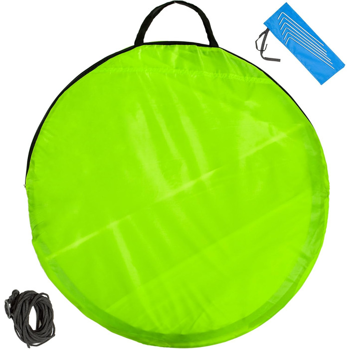 Розкладний пляжний намет для 2 осіб, 220x120x100 см, захист від ультрафіолету, вітрозахисний, кемпінговий вітрозахисний намет, садовий сонцезахисний намет, кемпінговий намет, велопробіг - синій/зелений/сірий 401682