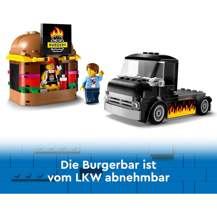 Конструктор LEGO City 60404, Вантажівка з бургерами, 194 деталі