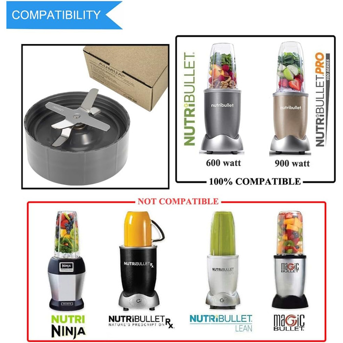Змінне лезо соковижималки для оригінального електричного блендера Nutribullet 600 Вт/Pro 900 Вт Блендер для смузі, запасні частини Nutribullet ука
