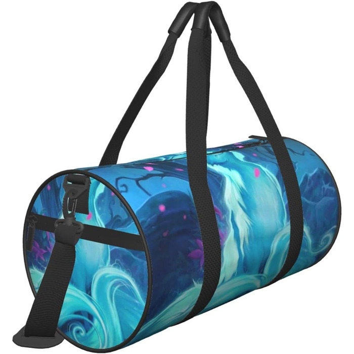 Тропічний пляж, пальми, захід сонця, кругла форма, велика місткість, дорожня сумка, легка та міцна, подарунок для піших прогулянок, відпустки, ділових поїздок та іншого, Magic Blue Fox, універсальний розмір