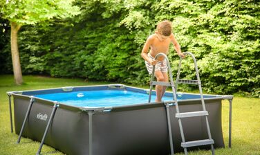 Прямокутний басейн VirtuFit Frame - Frame Pool - Frame Pool - 300 x 210 см - Включає фільтруючий насос і картридж - Швидке встановлення