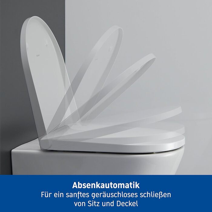 Набір для унітазу Duravit D-Neo, підвісний унітаз, сидіння з м'яким механізмом закриття, унітаз з відкритим обідком для змиву, знімна кришка унітазу, білий