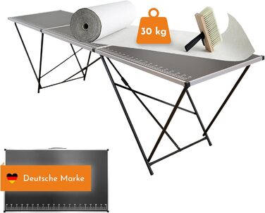 Складаний стіл для шпалер Lemodo Міцний робочий стіл Багатофункціональний стіл з вимірювальною шкалою Стіл для блошиного ринку 300 x 60 см Багатофункціональний стіл, вантажопідйомність до 30,0 кг