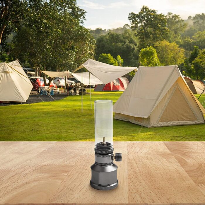 Газовий ліхтар для кемпінгу, газова лампа, алюмінієвий сплав, газовий ліхтар, комплект свічок, кемпінговий ліхтар, газовий ліхтар з баком (газовий ліхтар з баком)