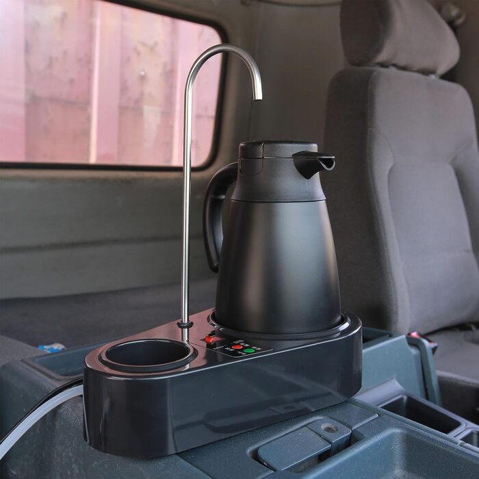 Двошаровий автомобільний чайник Haofy, 1200 мл, швидке нагрівання, безпечний для пиття, дорожня кружка з кришкою для ізоляції окро