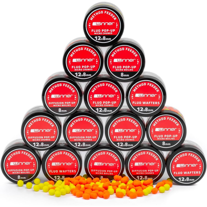 Набір наживок Tandem Baits з 16 шт. для методу та годівниці, розмір XXL Ловля коропа без зусиль Аксесуари для лову коропа для професіоналів та рибалок-аматорів