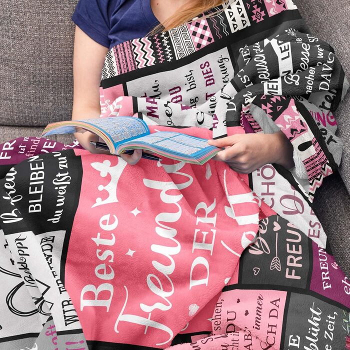 Подарунки для найкращих друзів, подарунок на день народження найкращому другу, подарунки для найкращої подруги/друга, ідеї подарунків для дівчини/дівчини, подарунок на день народження для жінок, ковдра 150x130 см, подарунок для найкращого друга/друга 150x