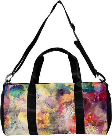 Спортивна сумка, маленька дорожня сумка, сумка для йоги, акварелі та квітів, сумка для фітнесу на відкритому повітрі, ручна поклажа