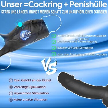 Ерекційне кільце для чоловіків з 9 режимами вібрації