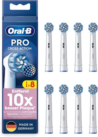 Щітки для електричної зубної щітки Oral-B Pro Sensitive Clean, 8 шт. , дбайливе чищення зубів, інноваційна Х-подібна щетина, оригінальна насадка для зубної щітки Oral-B, зроблено в Німеччині