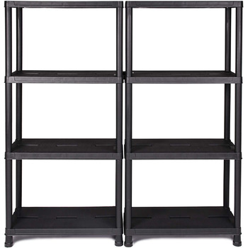 Стелаж Ondis24, полиця для зберігання, 60 x 30 x 131 (В) см, 12-дюймовий вставний стелаж, пластик, антрацит, максимальне навантаження 80 кг - подвійна упаковка 60 x 30 x 138 см