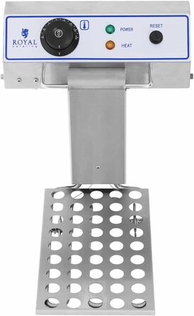 Електрична фритюрниця Royal Catering RCEF 15E з нержавіючої сталі (17 л, 3 000 Вт, термостат, діапазон температур 60-200 C, зливний кран)