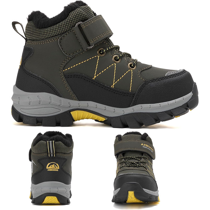 Дитяче зимове взуття TARELO, нековзні зимові чоботи, снігові чоботи середнього розміру, унісекс взуття для походів на підкладці для хлопчиків, розміри 32-39, зелене, EU 39