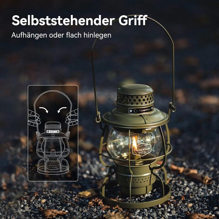 Ліхтар Thousand Winds Petroleum Storm, кемпінговий ліхтар, гасовий ліхтар Залізниця з ручкою для перенесення, вітрозахисний для використання на свіжому повітрі, кемпінгу, походів, патіо, пікніка - чорний